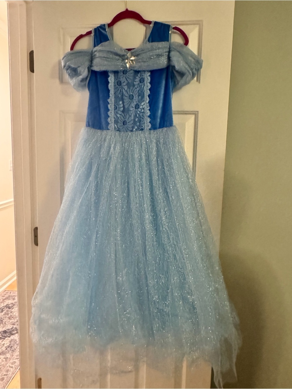 Women’s  Light Blue Sparkle Princess Costume Dress